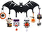 Bat Key Holder for Wall Halloween Theme Metal Key Rack with 6 Hooks Coat Hat Organizer Hanger for Entryway Hallway Kitchen Office Decorative Black 16.5 x 9.4 Inch
