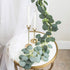 CEWOR 3 Packs Artificial Eucalyptus Garland Greenery Silk Eucalyptus Leaves Vines Faux Silver Dollar Eucalyptus Plants for Wedding Party Home Decoration