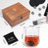 Whisky Glass Set for Men, Elegant Whisky Stones Set Included 8 Granite Whisky Rocks Chilling Stones and 2 Whisky Glasses, Nice Gift for Fathers Day, Valentine's Day and Anniversary