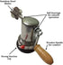 Vacuum Base Coconut Scraper with Stainless Steel blade and Free Safety Cover