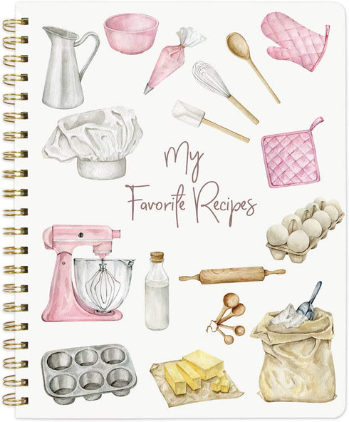 Recipe Notebook Blank Cookbook Recipe Journal 8.5" x 11" Blank Recipe to Write in for Gift