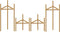 Jiyimi Christmas Gold Geometric Candle Holders Set of 4 for Table Centerpiece Metal Iron Fireplace Candelabras Candlestick Centerpieces Straight Triangle Stands for Pillar Candles Floor
