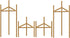 Jiyimi Christmas Gold Geometric Candle Holders Set of 4 for Table Centerpiece Metal Iron Fireplace Candelabras Candlestick Centerpieces Straight Triangle Stands for Pillar Candles Floor