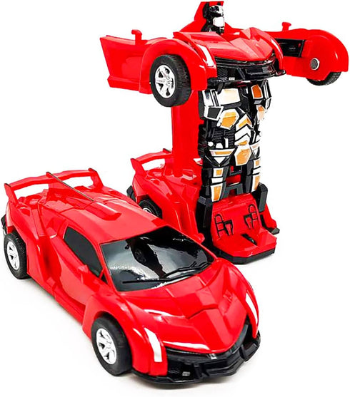 FQDVM Transformers Robot Car 2 in 1 Best Toys for 3 4 5 6 7 8 Year Old Kids? Christmas Birthday Gifts for 3-12 Year Old Boys Girls(Red)