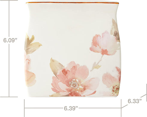 SKL Home by Saturday Knight Ltd. - U1101800240004 Misty Floral Tissue Box Cover, 6.09x6.33x6.39, Pink