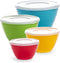 BINO Plastic Mixing Bowls with Lids Set - Plastic Mixing Bowl Set Prep Bowls for Kitchen