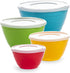 BINO Plastic Mixing Bowls with Lids Set - Plastic Mixing Bowl Set Prep Bowls for Kitchen
