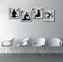 Kolo Wall Art Abstract Yoga Wall Art Canvas Prints 4 Panels Black and White Zen Painting Picture with Lotus Flower Modern Wall Decor Framed for Home Wall Decoration 12"x12"x4 pcs (12"x12"x4 Panels)