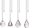 longsheng Clear Crystal Prism Drop Dazzling Crystal Ceiling Fan Pull Chain Pull Chain Extension with Connector for Ceiling Light Fan Set of 4 with Gift Box