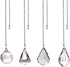 longsheng Clear Crystal Prism Drop Dazzling Crystal Ceiling Fan Pull Chain Pull Chain Extension with Connector for Ceiling Light Fan Set of 4 with Gift Box