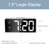Welgo LED Digital Alarm Clock with USB Charging Port, 0-100% Dimmer, Large Number, AM/PM, White Bold Digits, Snooze, Adjustable Volume, Outlet Powered for Bedroom Bedside(White)
