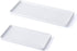 AUXSOUL Bathroom Tray, 2 Pack Ceramic Vanity Trays, Sink Storage Bathtub Tray Organizer Rectangular Cosmetics Holder for Tissues, Candles, Towel, Soap, Countertop, Towel, Plant, Jewelry(White)