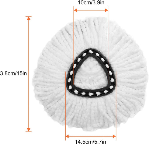 5Pack Spin Mop Heads Replacements, Easy Cleaning Microfiber Mop Refills, 360 Degree Spin Mop Replacement Heads, Easy Wring Spin Mop Refill for All Hard Surfaced Floors