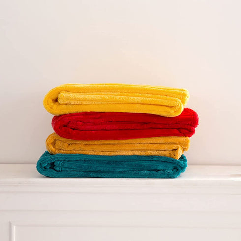 MIULEE Fleece Throw Blanket with Stripe Pattern Fuzzy Flannel Orange Yellow Blanket for Halloween Plush Warm Cozy Bed Blanket Boho Decor for Bed Couch Sofa Chair Throw Size 50"x60"
