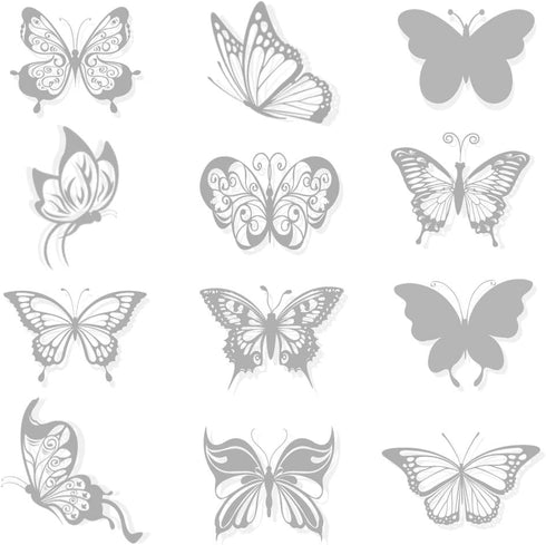 36 Pieces Butterfly Anti-Collision Window Clings, Transparen Alert Stickers Window Decals to Prevent People and Bird Strikes on Window Glass
