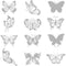 36 Pieces Butterfly Anti-Collision Window Clings, Transparen Alert Stickers Window Decals to Prevent People and Bird Strikes on Window Glass