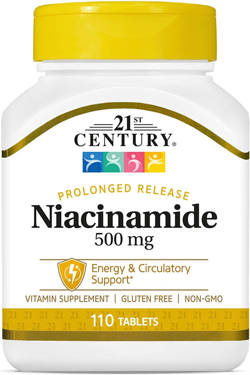21st Century Niacinamide 500 mg Prolonged Release Tablets, 110-Count