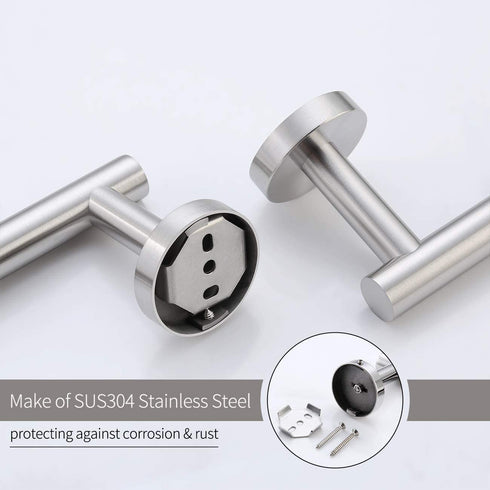 KES Toilet Paper Holder for Bathroom 2 Pack Tissue Holder Dispenser SUS304 Stainless Steel RUSTPROOF Toilet Roll Holder Wall Mount Brushed Finish, A2175S12-2-P2