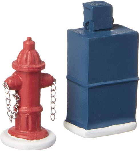 Department 56 Accessories for Villages Fire Hydrant and Newspaper Box Accessory Figurine (Set of 2)