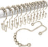 Gorilla Grip Shower Curtain Hooks, Stainless Steel Rust Resistant Easy Install Rings Set of 12, Decorative Liner Ring for Bathroom Hanging Rods, Friction Free Metal Hook, Bath Room Accessory, Nickel