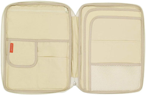 El-fmly A4 Document Portable Organizer Bag Waterproof Portfolio Office Zipper Case for Travel Office Business Holiday Meeting Interview (Grey)
