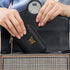 imeetu RFID Credit Card Holder for Women Small Leather Zipper Card Case Wallet with Removable Keychain (Blue)