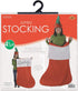 Beistle Novelty Felt Fabric Jumbo Christmas Stocking Holiday Party Decorations, 54", Red/White