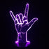 3D Optical Illusion I Love You Sign Language LED Hologram Night Light USB Operated Romantic Valentine' Day Party Decoration