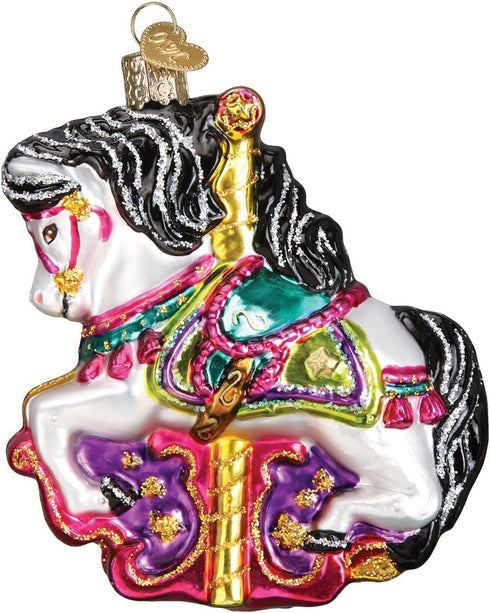 Old World Christmas Selection Glass Blown Ornaments for Christmas Tree, Carousel Horse