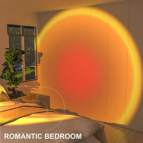 Sunset Lamp, Anivia 360 Degree Rotation Rainbow Projection Lamp, Retractable Night Light Projector Led Lamp, Adjustable Bracket Sunset Projection Lamp for Home Party Living Room Bedroom Decor- Sunset