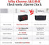 Digital Alarm Clock, LED Electronic Clocks with White&Red Colors Switching Alarm Clock for Heavy Sleepers Adults with 30-100dB Adjustable Volume and 0-100% Brightness ,USB Charger