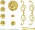 Dorlotou Metal Candelabra 5-Candle 10.1 Inch Tall Candle Holder Stick for Home Wedding Event and Party Festival,Gold