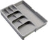 KAKUNM Kitchen Drawer Organizer Expandable Adjustable Utensils Silverware Tray for Drawer, Spoon Knife and Fork Partition Storage,Large, Gray
