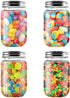 novelinks 16 Ounce Clear Plastic Jars Containers With Screw On Lids - Refillable Round Empty Plastic Slime Storage Containers for Kitchen & Household Storage - BPA Free (10 Pack)