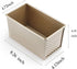 Loaf Pan Bread Toast Mold Deep loaf Pancorrugated Non Stick Gold Aluminum Alloy No lid included (8.26X4.7X4.3INCH)