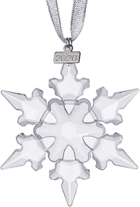 XIANGBNA 2020 Christmas Crystal Star Snowflake Ornaments (2020 Clear XB)