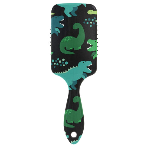 Cute Seamless Pattern With Dinosaurs Hair Brush Plastic Detangling Brushes Natural Detangler Paddle Hairbrush for Women Men Stimulate Scalp Help Growth Add Hair Shine