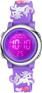 Venhoo Kids Watches 3D Cartoon Waterproof 7 Color Lights Toddler Digital Wrist Watch with Alarm Stopwatch Gifts for 3-10 Year Girls Little Child