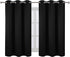 LEMOMO Black Blackout Curtains/38 x 54 Inch/Set of Two Panels Grommet Living Room Curtains