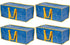 Klickpick Home Pack of 4- Heavy Duty Reusable Extra Large Storage Bags Laundry Bag Shopping Tote Moving Totes Bags Underbed Storage Bins Zipper -Backpack Handles,Compatible with IKEA FRAKTA CART