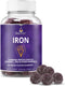 BeLive Iron Gummies - 60 Ct I Multivitamin Iron Supplement with Vitamin C, A, B & Zinc, Supports Blood Oxygen, Vegan Iron Supplements for Women, Men & Kids for Growth and Development - Grape Flavor