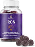 BeLive Iron Gummies - 60 Ct I Multivitamin Iron Supplement with Vitamin C, A, B & Zinc, Supports Blood Oxygen, Vegan Iron Supplements for Women, Men & Kids for Growth and Development - Grape Flavor