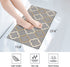 Watforsh Super Absorbent Bath Mat Non-Slip Quick Drying Thin Bathroom Carpet Floor Machine Washable Water Quick Absorbent Soft Rubber Rug Easy to Clean Bathroom, Doorway (15.8x23.6,Gray)