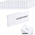 Basket Labels Clip On,50PCS Clear Plastic Bin Clip Labels for Baskets,Wire Shelf Price Labels,Labels for Storage Bins,Merchandise Sign Display Holder,50PCS 6X4CM Label Inserts Included. (CQTP0000)
