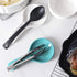 DOWAN Ceramic Spoon Rest for Kitchen, 2 Pieces of Porcelain Stovetop Spoon Holder for Countertop, Turquoise Owl Ladle Rest 9.5 Inches, Dishwasher Safe Farmhouse Kitchen Decor and Accessories
