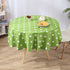 Eternal Beauty Spillproof Table Cloth Round 60" Polyester Washable Picnic Tablecloth for Outdoor Dining Table (Green Polka Dots)