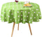Eternal Beauty Spillproof Table Cloth Round 60" Polyester Washable Picnic Tablecloth for Outdoor Dining Table (Green Polka Dots)