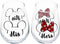 Disney Mickey & Minnie "His" and "Hers" Outline Stemless Glass, Set of 2