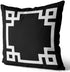 LEKAIHUAI Home Decoration Throw Pillow Covers Greek Key Border Black and White Pillowcases Square Two Sides Print 22x22 Inches Set of 2