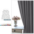 PONY DANCE Blackout Curtains Short - (W 42 in x L 36 in, Grey, Set of 2) Half Window Curtains Tiers Solid Microfiber Valances Panels Thermal Insulated for Basement Window
